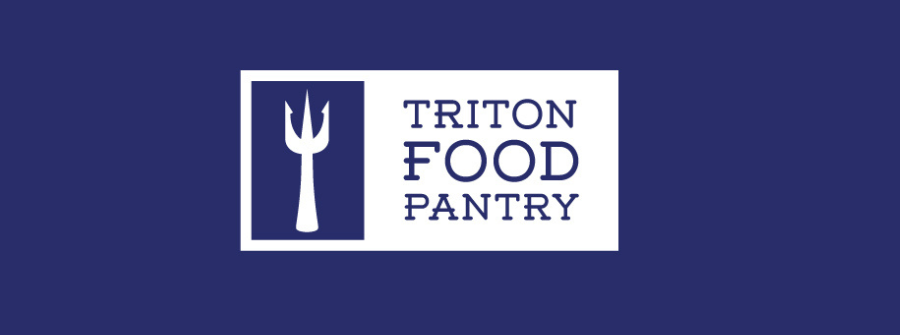 1 of 5, Triton Food Pantry, on the left is a trident combined with a fork